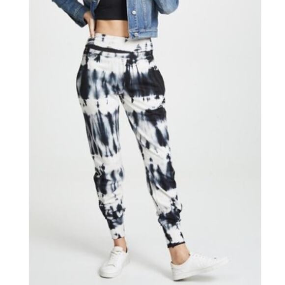 Young Fabulous & Broke Groove Joggers Pants White Blue Tie Dye Size Small - Picture 9 of 9